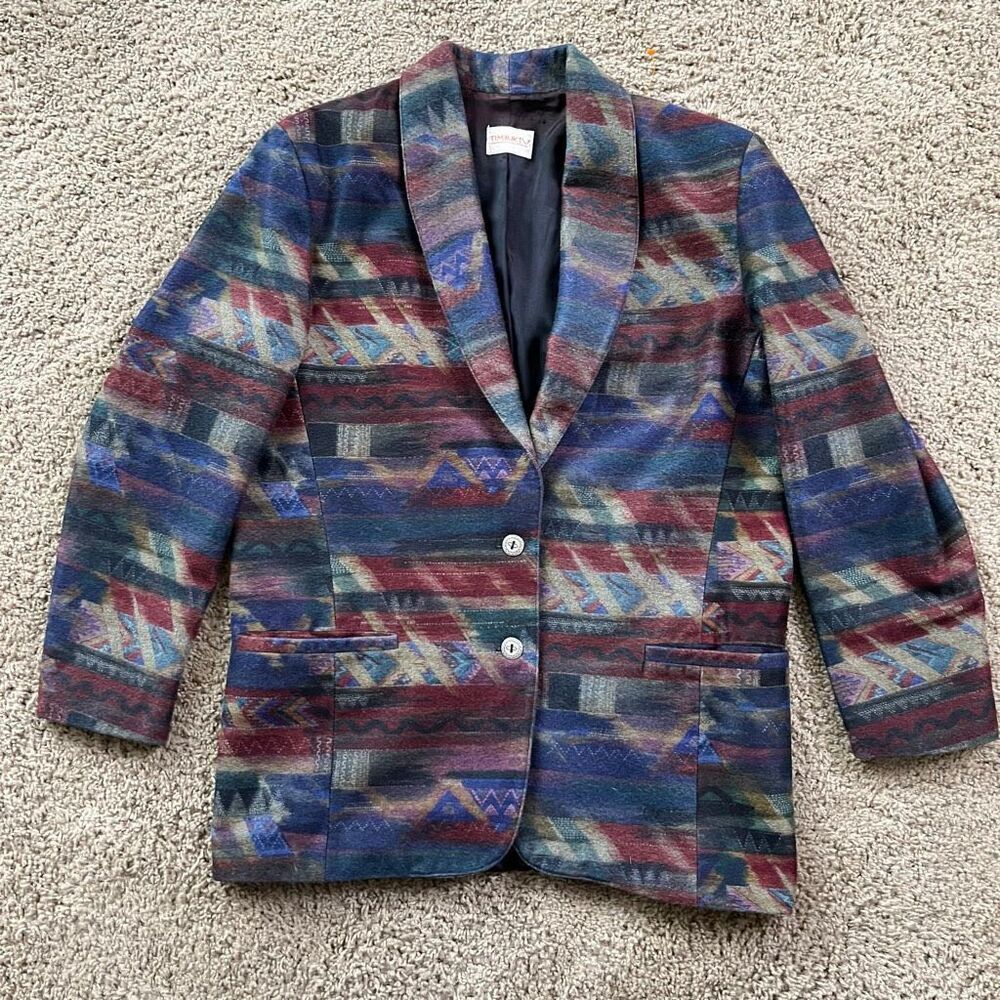VTG 80s 90s Timbuktu Station Southwestern Aztec Santa Fe Blazer Jacket